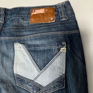 Vintage L.e.i. Ashley Trouble Junior size 15 flared leg denim